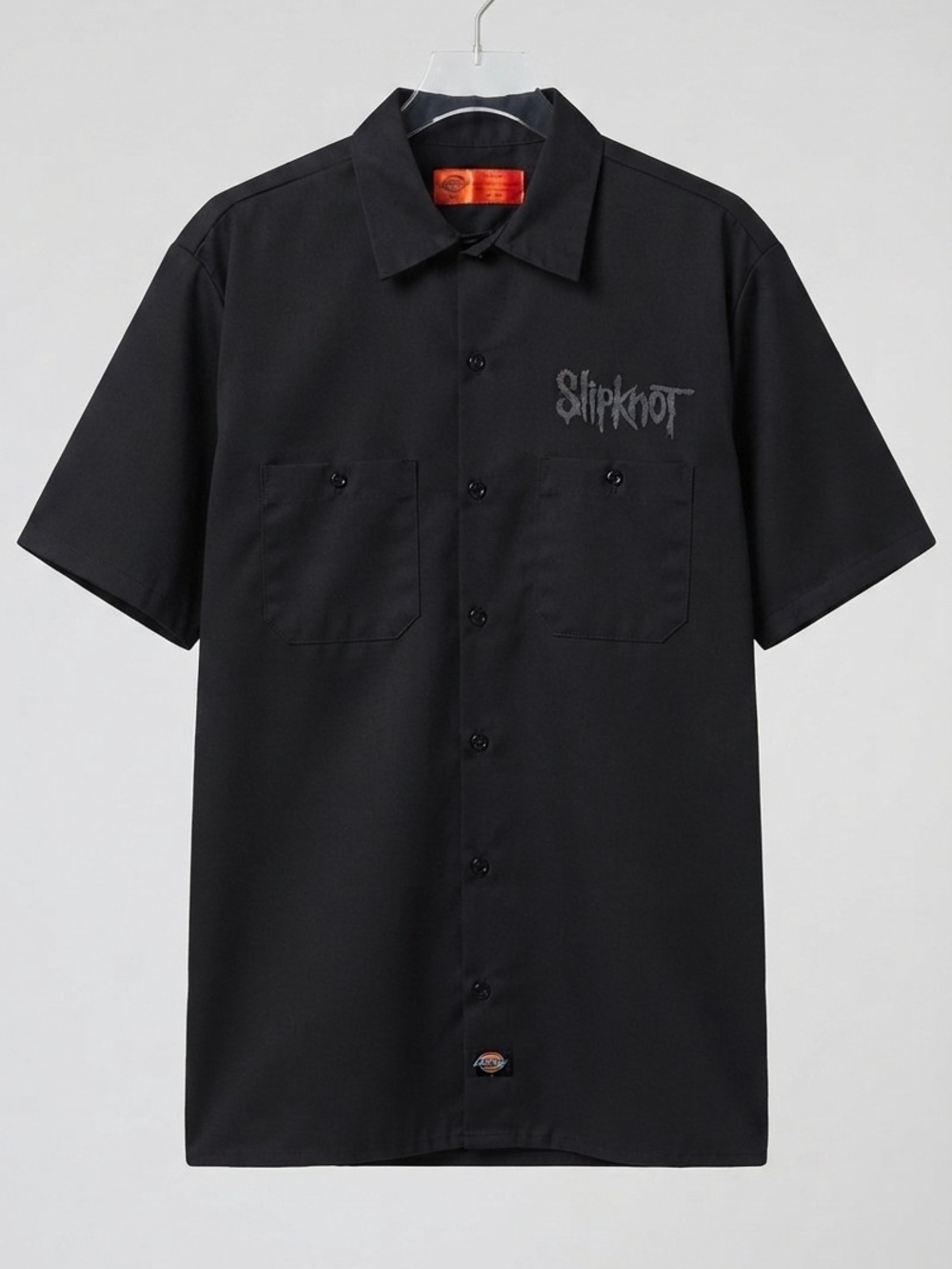 Black Short-Sleeve Slipknot Work Shirt